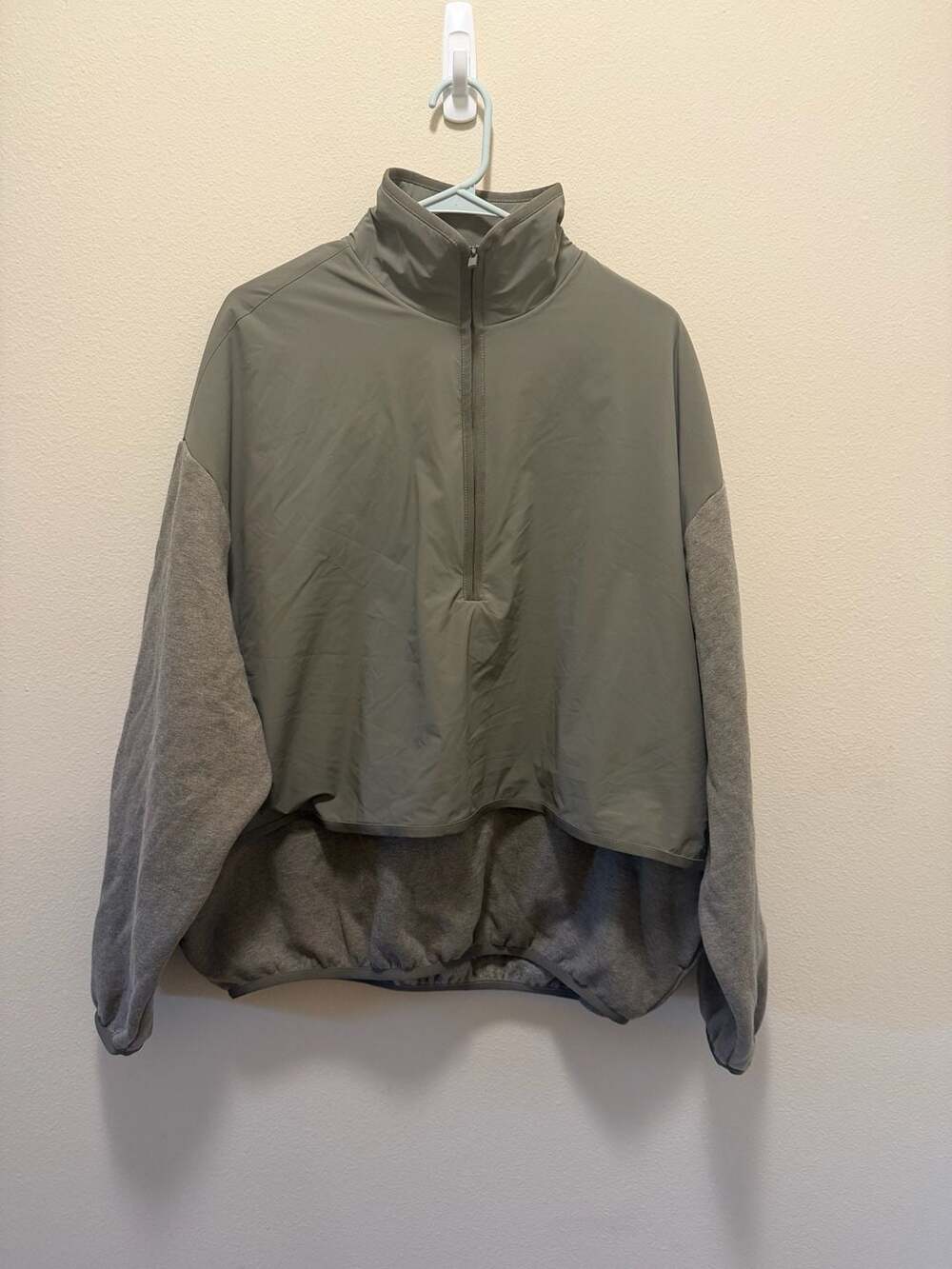 Fear of God Essentials Layered Cotton-Blend Fleece and Nylon Half-Zip Sweatshirt
